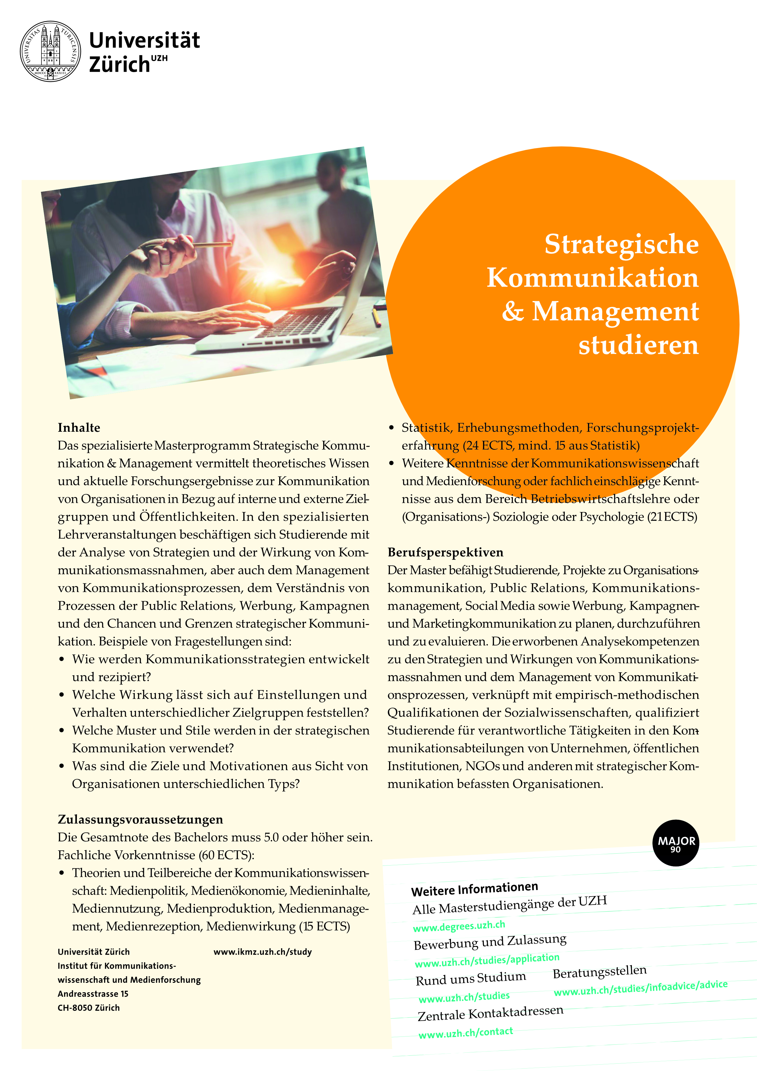 Flyer Strategische Kommunikation & Management